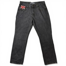 COOGI Australia Nations Tournament Jeans Mens Actual Size 37x34 Gray Denim picture