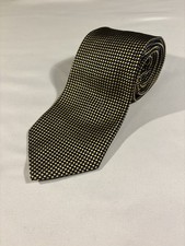 Classic Brooks Brothers 100% Silk Woven Tie - Navy / Gold Stripe - Hand Made USA picture
