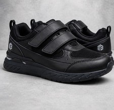 Fitville Marca Sz 9 W WIDE Mens Black ARCH HEEL SUPPORT Comfort Recovery Shoe picture