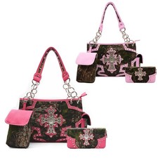 Western Camouflage Purse Rhinestone Cross Country Handbag Shoulder Bag Wallet picture