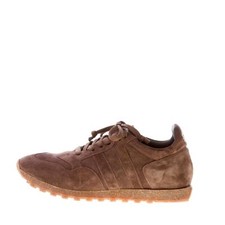 ALBERTO FASCIANI men shoes Brown fine suede handmade in Italy Sport 6500 sneaker picture