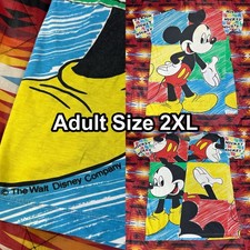 VTG 90s Walt Disney Company Mickey Mouse AOP T-Shirt Adult Size 2XL picture