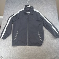 Vintage Nike Drill Y2K Swoosh Mens Track Jacket Size L picture