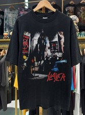 SLAYER MANDITORY SUICIDE On SHAKA HEAVYWEIGHT GARMET SHIRT  picture