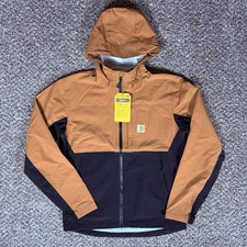 Carhartt Mens MEDIUM Storm Defender Relaxed Fit Lightweight Monterey Rain Jacket picture
