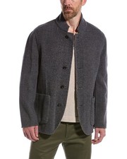BRUNELLO CUCINELLI MEN'S BLUE WOOL BLEND JACKET MSRP $7695 SIZE 50 picture