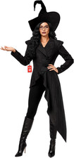 Women`s Elphaba Costume & Face Paint Ladies Wicked Witch Halloween Costume S-2XL picture