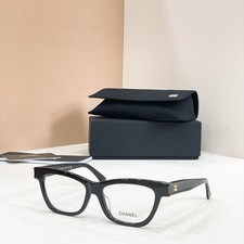CHANEL CH3512 Eyeglasses Black Frame Clear Lens Gold CC 55-16-140 NEW WITH BOX picture