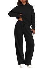 PRETTYGARDEN Women's 2 Piece Outfits Fall Sweatsuits Oversized Hoodies Wide L picture