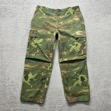 Vintage US Army Jungle Cargo Pants Mens Medium Short ERDL Camo Vietnam 60s USA picture