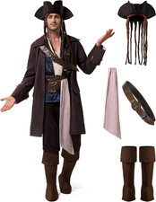 Spooktacular Creations Men's Captain Smuggler Pirate Costume, Halloween Cosplay picture