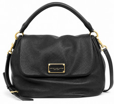 Marc by Marc Jacobs Classic Q Large Black Leather Shoulder Bag Gold Hardware picture