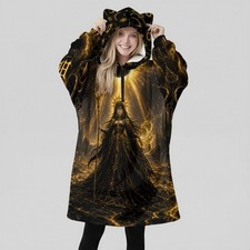 Anime Night of the Eclipse Cat Ear Hoodie Blanket Oversized Wearable Fleece picture
