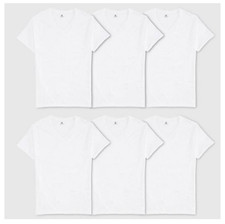 Hanes V-Necks Tagless Men's T-Shirts Value Pack - White, Size M, 6 Pack picture