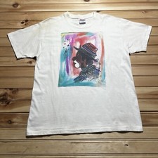 Vintage 90s African American Clown Painting Black Culture Art Shirt Shirt Large picture