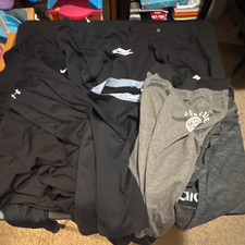 Nike Under Armour lululemon Unisex Athletic Sweatpants/Leggings Lot 9 Black Gray picture