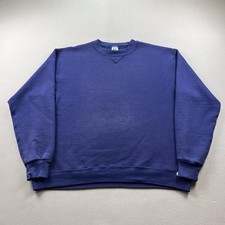 Vintage Russell Athletic Sweatshirt Mens Large Blue Fleece Crewneck Made USA 90s picture