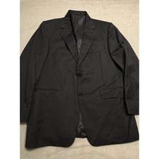 Canali Mens Charcoal Grey 100% Wool Two Button Blazer Jacket Made in Italy 50 picture