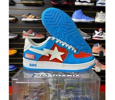 A Bathing Ape Bape Sta Marvel Comics Captain America Shoes 💕 Size Men’s picture