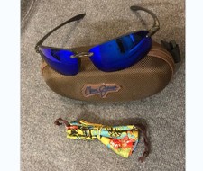 Maui Jim B407-11 Ho'okipa Sunglasses Grey Frame / Blue Hawaii Polarized Lenses picture