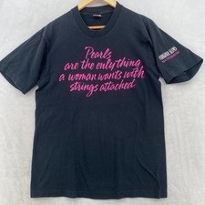 Vintage Virginia Slims Fruit of the Loom T Shirt Black Graphic Tee Size L picture