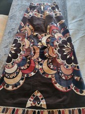 RARE LATE 1960S EMILIO PUCCI PSYCHEDELIC PATTERN VELVET MAXI SKIRT SIZE XS picture