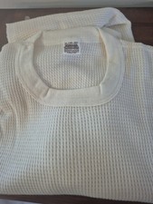 Vintage K-Mart 1970s White Waffle Knit Thermal Undershirt Brand New Made In USA picture