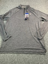 Spyder Shirt Mens Large Gray 1/4 Zip Active Pullover Long Sleeve NWT picture