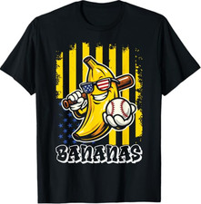 Graphic Banana Proud Name Retro American Flag T-Shirt picture