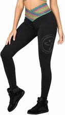Zumba Fitness Inspire High Waist Long Leggings - Bold Black size XS (B66) picture