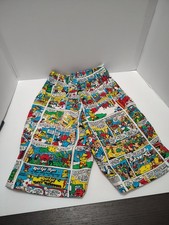 Vintage 1980s Kool-Aid Man All Over Print Comic Strip Shorts AOP Size Small picture