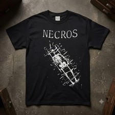 Vintage Necros Hardcore Punk Band Shirt Tour Concert Original 90s Tshirt Skull picture