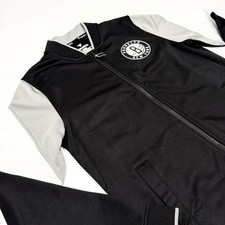 NWT Men's Fanatics NBA Brooklyn Nets Black Training Track Varsity Jacket LARGE picture