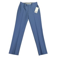 Bar Iii Mens Slim fit Dress Pants 32 / 32 Periwinkle Blue Solid Wool picture