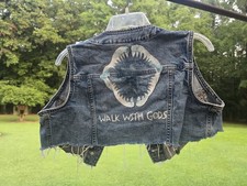 Studio Cadena Shark Jaws Medium Vest Hand Painted Orginal Sleep Token Inspired picture