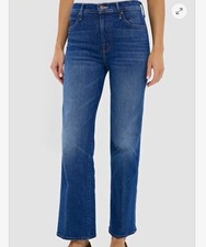 MOTHER The Kick It Flood Women's Blue Medium Wash Straight Jeans Size 26 picture
