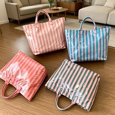 FAXHION 1PC New Striped Tote Bag, Large Capacity Striped Pattern Tote Bag picture