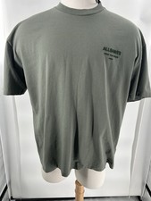 AllSaints Xander Men’s T-Shirt Large Maple Green Oversized Embroidered Logo NWT picture