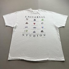 Vintage Universal Studios T-Shirt Mens Large White Movie Expressions Art 90s picture