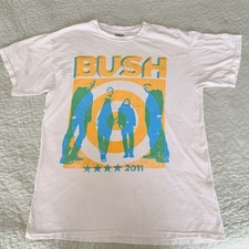 Vintage Bush Band 2011 Tour Concert T-Shirt White Gildan Medium picture