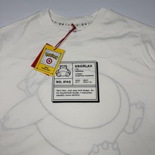 Pokemon Snorlax Shirt Mens Large White Adult Trainer Target Graphic T-Shirt Tee picture