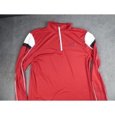 Arkansas Razorbacks Quarter Zip Pullover Mens Large Red Long Sleeve Colosseum picture