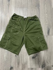 Zara Olive Green Cargo Shorts picture