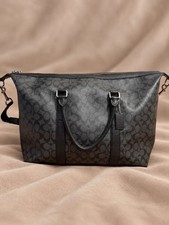 Authentic Coach Voyager Y2 Duffle Bag Signature Canvas Black F54776 Near Mint picture