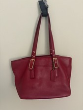 Vintage Coach 9846 Legacy West Small Market Tote Bag Crimson picture