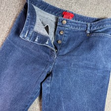 Women BCBG Max Azria Jeans | Size 8 Blue | Straight Leg Button Fly Stretch picture