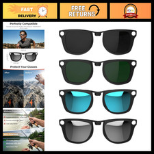 4Pcs Polarized Clip-On Sunglasses Lenses for Wayfarer Gen 1/2 - UV Protection picture