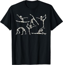 Funny Skeleton Gymnastics Halloween Gymnast Gymnastics Lover T-Shirt picture