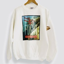 Vintage 1995 Flight Unlimited Large White PC Gaming Sweatshirt Looking Glass picture