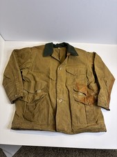 FILSON VTG Mens Size 46 Stand Up Tin Cloth Jacket Upland Hunting Oil Waxed 66 picture